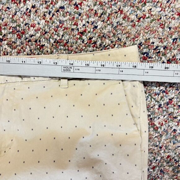 Tommy Hilfiger Hampton Tan "H" Pattern Stretch Slim Leg Chino Pants Size 16 - Picture 13 of 16